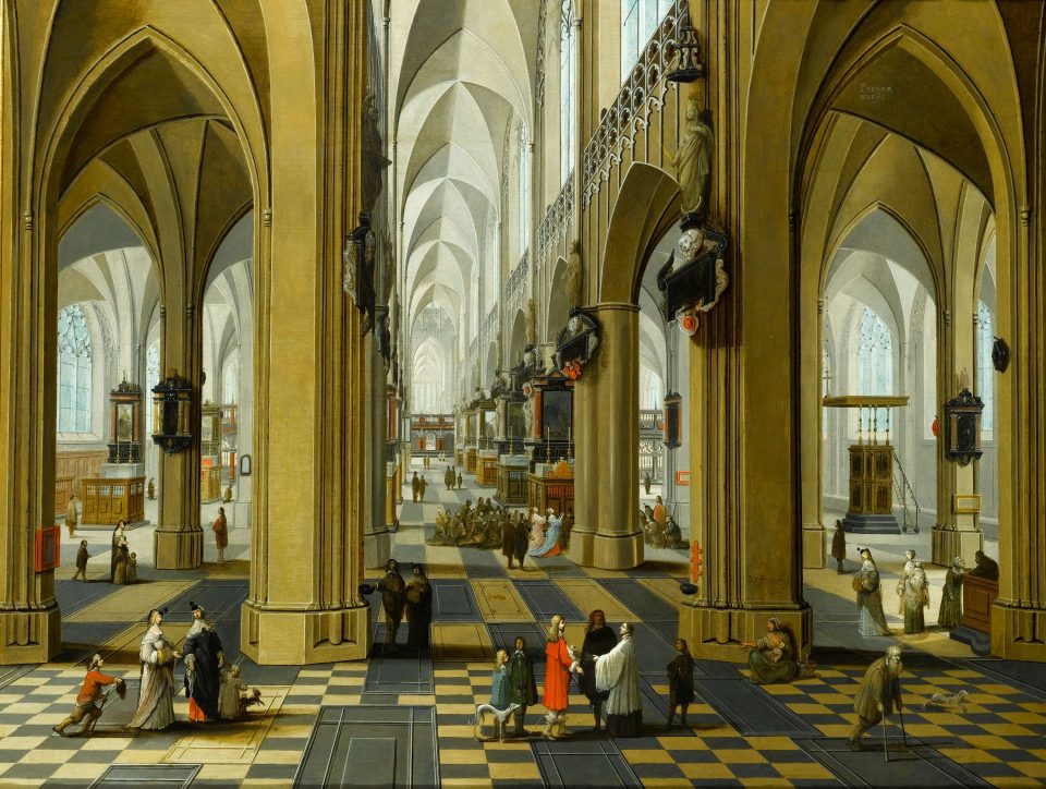 14_A Church Interior by Pieter_Neeffs & Frans Francken
